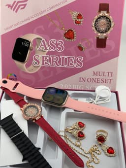 A S3 Series Multi in one set Smart watch and accessories combo