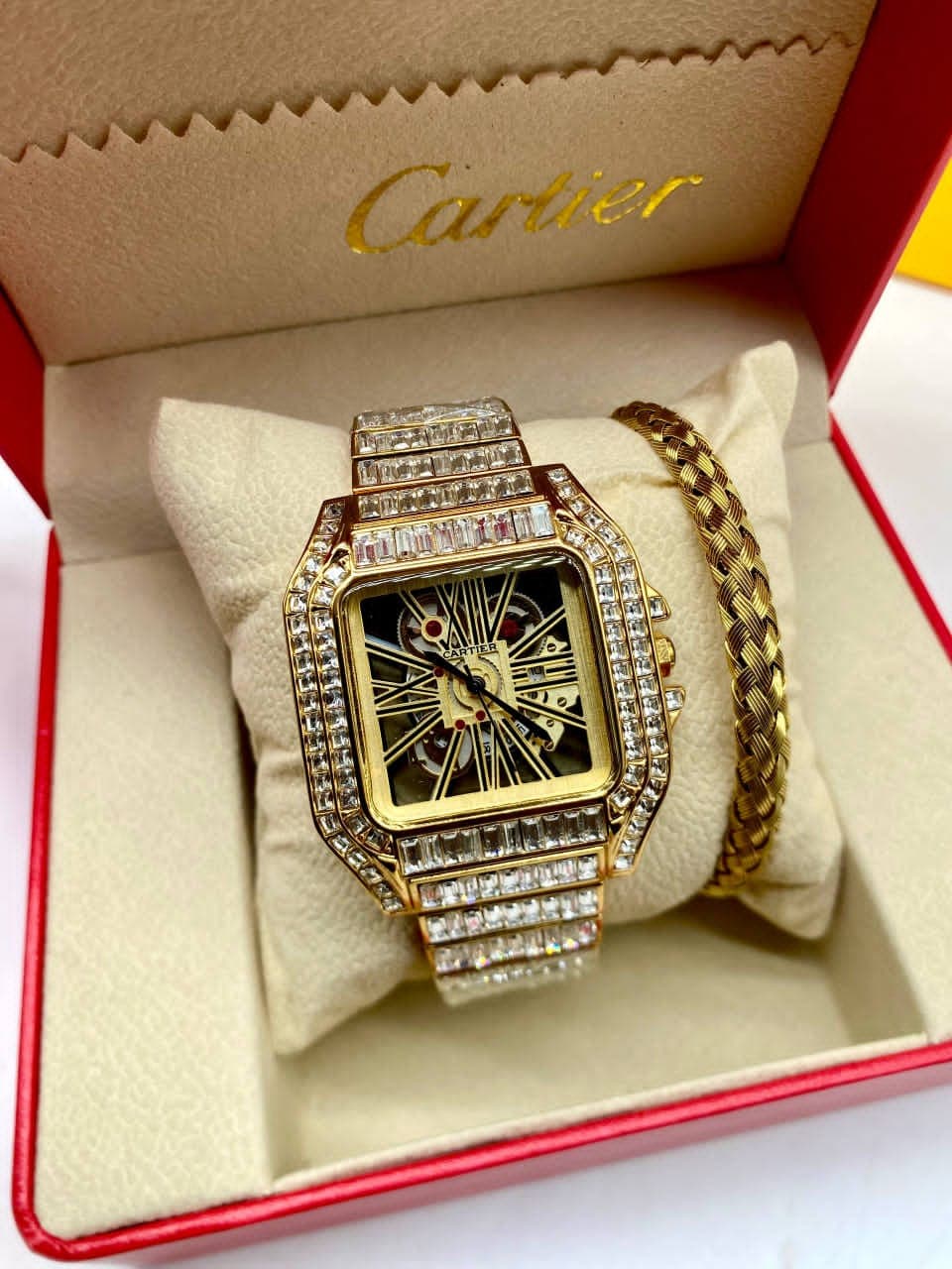 Cartier watch and Bracelet, GSHOCK full stone watch