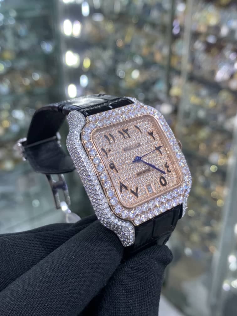 *CARTIER SANTOS FULL BODY STONE π§ AUTOMATIC