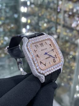 *CARTIER SANTOS FULL BODY STONE π§ AUTOMATIC