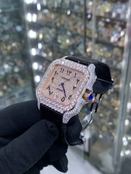 *CARTIER SANTOS FULL BODY STONE π§ AUTOMATIC