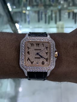 *CARTIER SANTOS FULL BODY STONE π§ AUTOMATIC