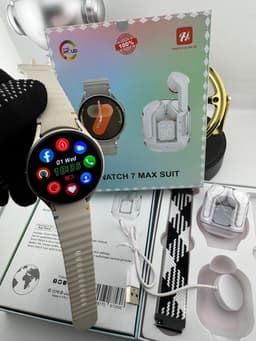 Dual Band Watch 7 Max Suit 2 in 1 Smartwatch with Transparent TWS Earphones Montre Reloj Inteligente Smart
